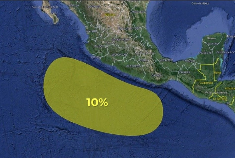Ciclón océano Pacífico