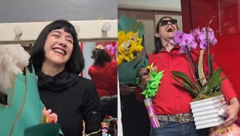 La reacción de Susana Zabaleta al recibir flores de “El Patrón”