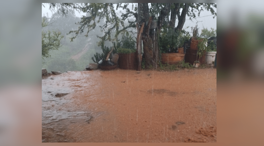 Lluvias en Badiraguato sorprende a pobladores