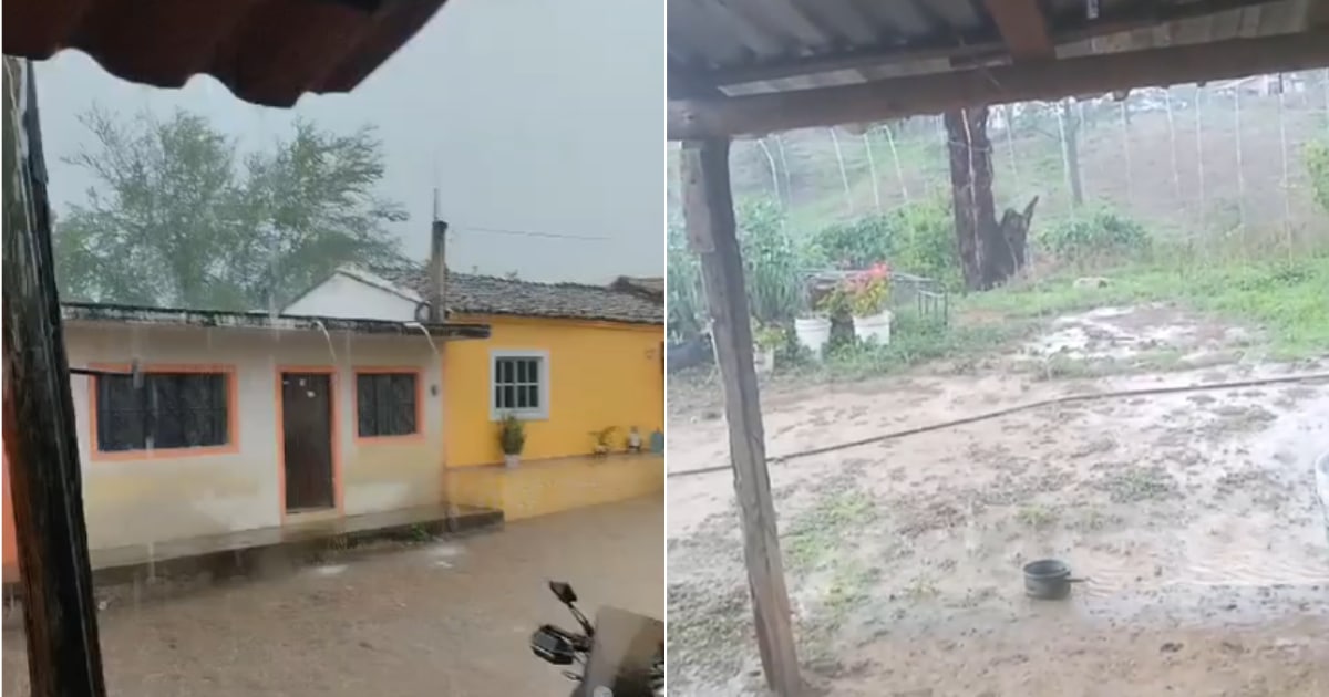 Izquierda: lluvia en Concordia. Derecha: lluvia en Badiraguato
