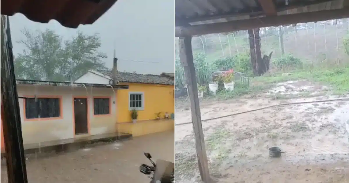 Izquierda: lluvia en Concordia. Derecha: lluvia en Badiraguato