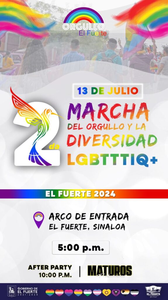 Invitación para la Segunda Marcha del Orgullo y la Diversidad LGBTTTIQ+ en El Fuerte