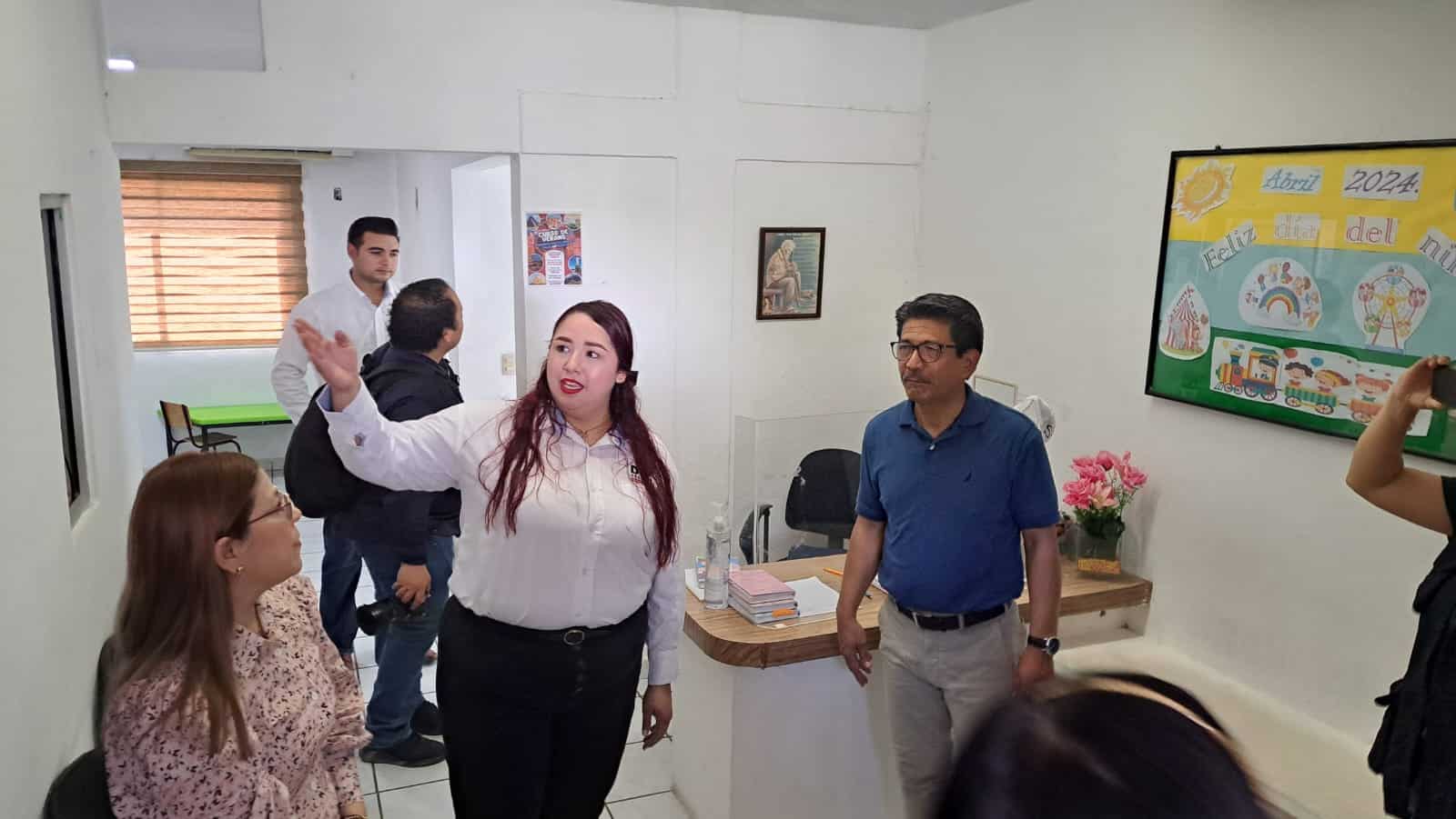 Martín Ahumada Quintero, presidente municipal, en la entrega del Sistema DIF Guasave después de que fue remodelado