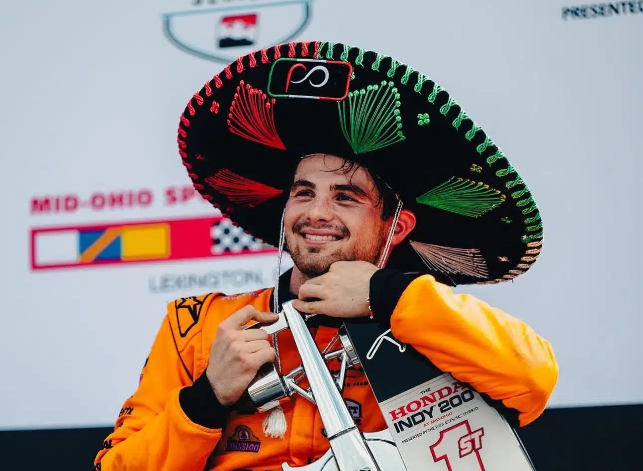 El piloto mexicano Patricio O’ Ward conquistó este fin de semana la carrera de Mid-Ohio en la Indycar