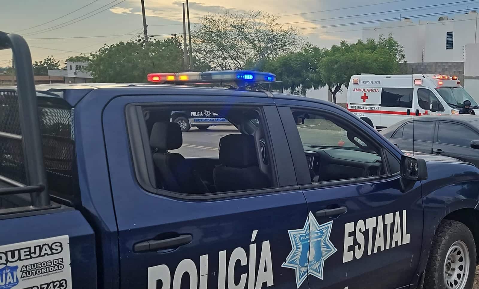 Patrulla de la Policía Estatal Preventiva atiende reporte de atentado a balazos en Culiacán