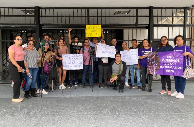 Periodistas protestan e Chiapas por asesinato de Víctor Alfonso Culebro Morales