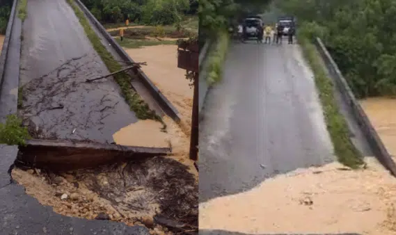 Lluvias provocan colapso de importante puente en Venezuela