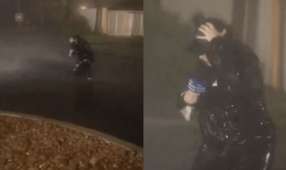 Huracán Beryl azota a reportera que transmitía en vivo desde Texas