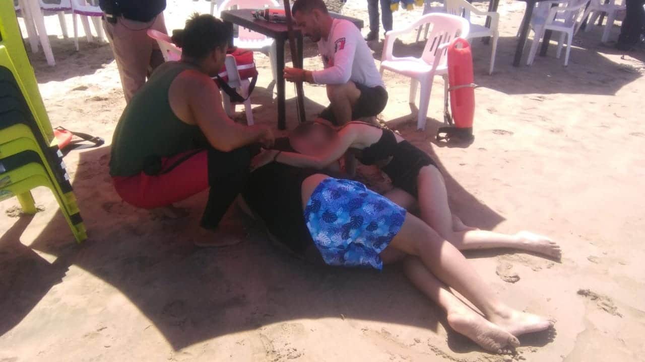 Personas rescatadas por el Escuadrón de Salvamento Acuático en Mazatlán