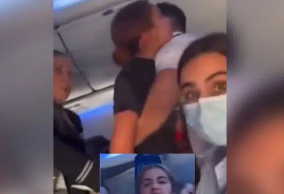 VIDEO: ¡A mordiscos! Mujer ataca a asistente de vuelo tras riña en avión