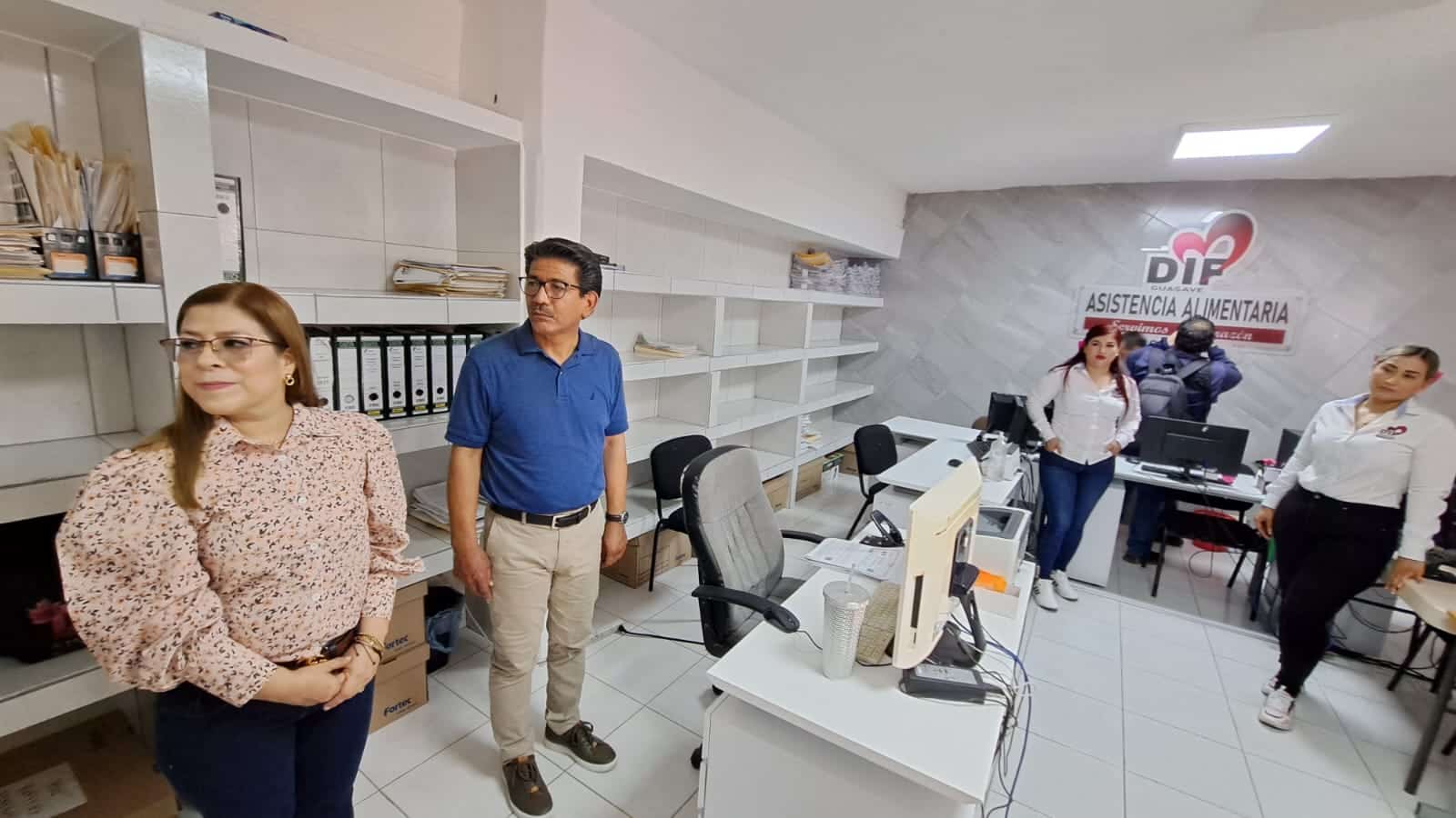 Martín Ahumada Quintero, presidente municipal, en la entrega del Sistema DIF Guasave después de que fue remodelado