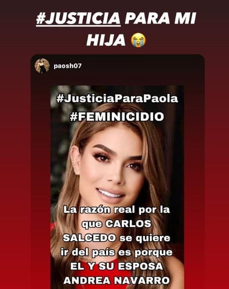 Carlos Salcedo sería parte del asesinato de su hermana Paola, acusa su propia madre