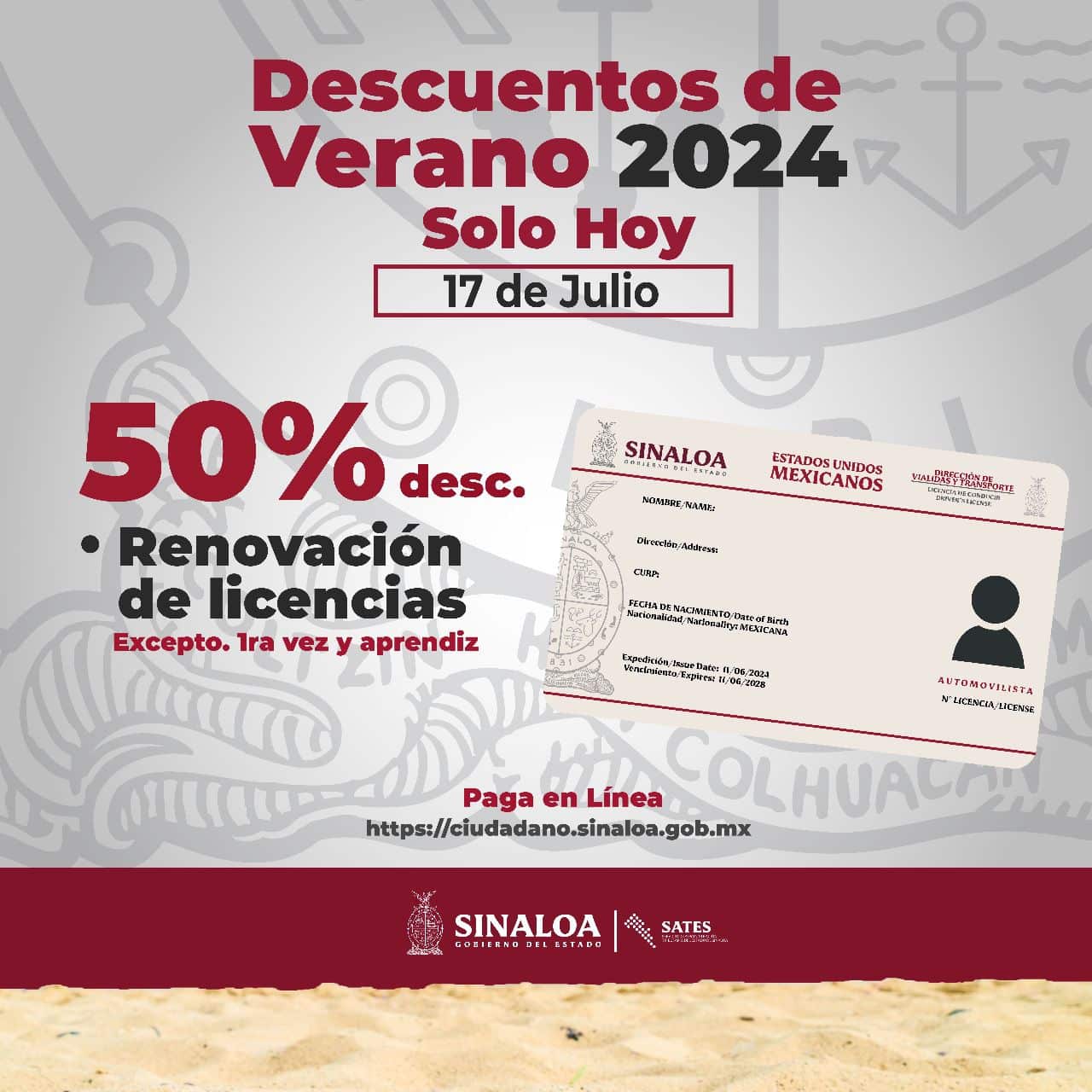 descuentos licencia sinaloa
