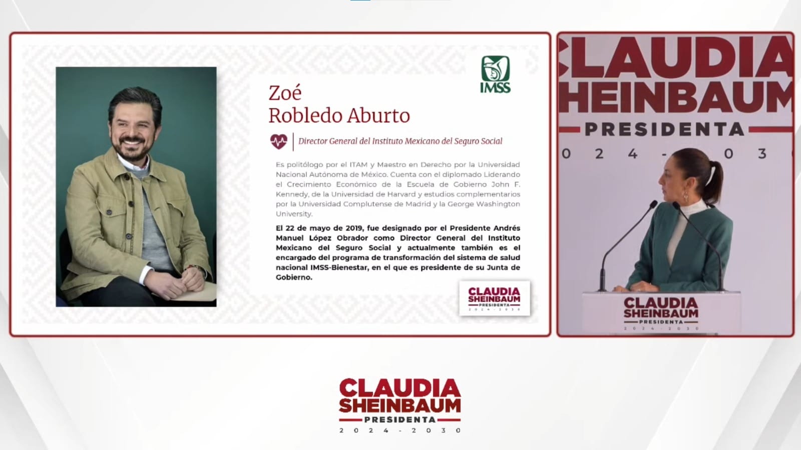 Sheinbaum nombra a Zoé Robledo como parte de su gabinete ampliado