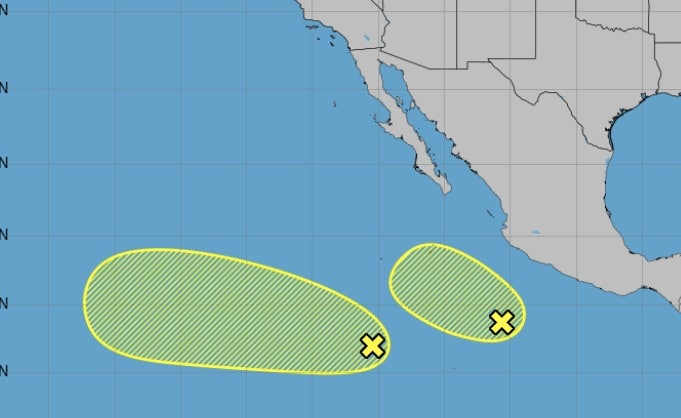 Zona de baja presión en monitoreo por el Centro Nacional de Huracanes de Estados Unidos. NHC