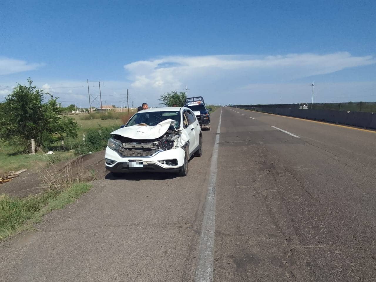 Automóvil tras accidente