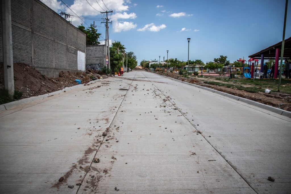 Obra de pavimentación en Culiacán