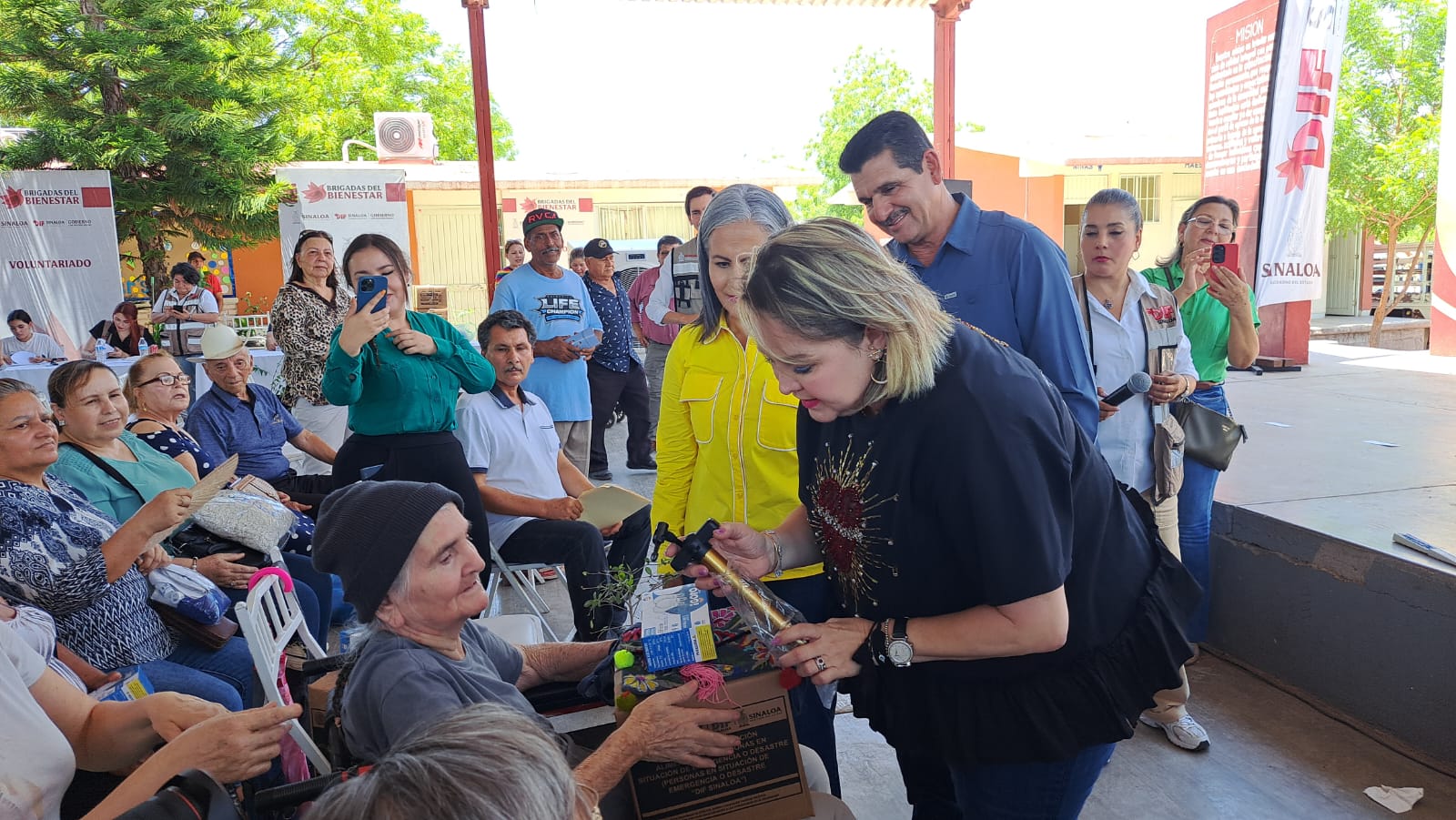 Eneyda Rocha en Brigadas del Bienestar