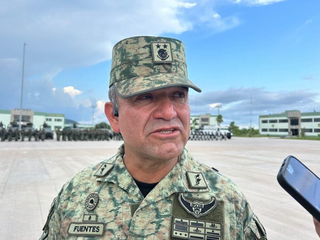 comandante de la Novena Zona Militar, Porfirio Fuentes Vélez