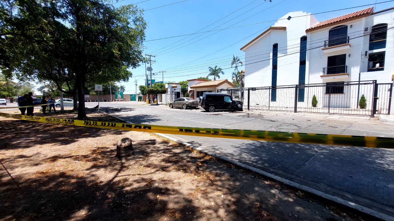 Zona delimitada donde se encuentra ca,ioneta