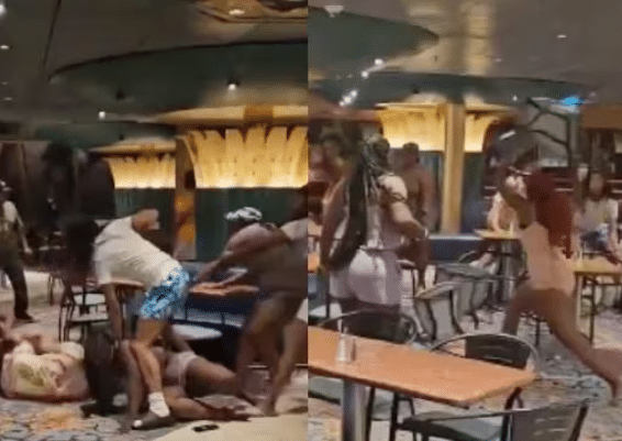 Captan pelea campal en pleno crucero a Centroamérica