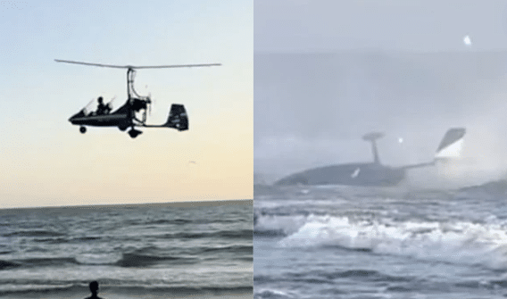 VIDEO: Avioneta se desploma en el mar frente a decenas de turistas en una playa de Italia