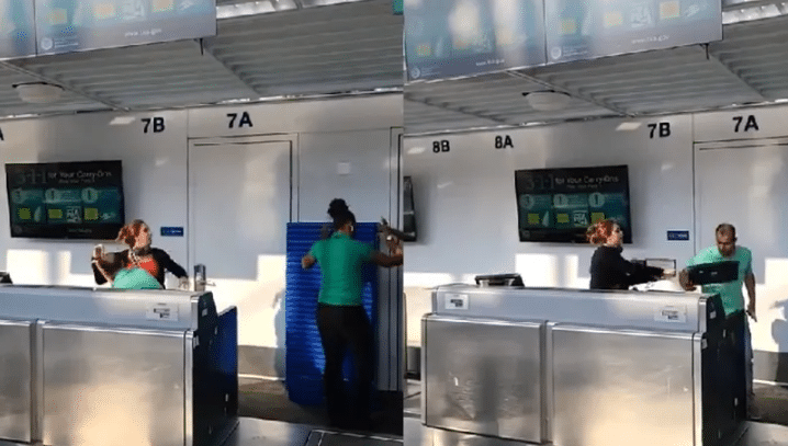 ¡Hasta lanzó una computadora! Mujer arremete contra empleados en aeropuerto en Chicago: VIDEO