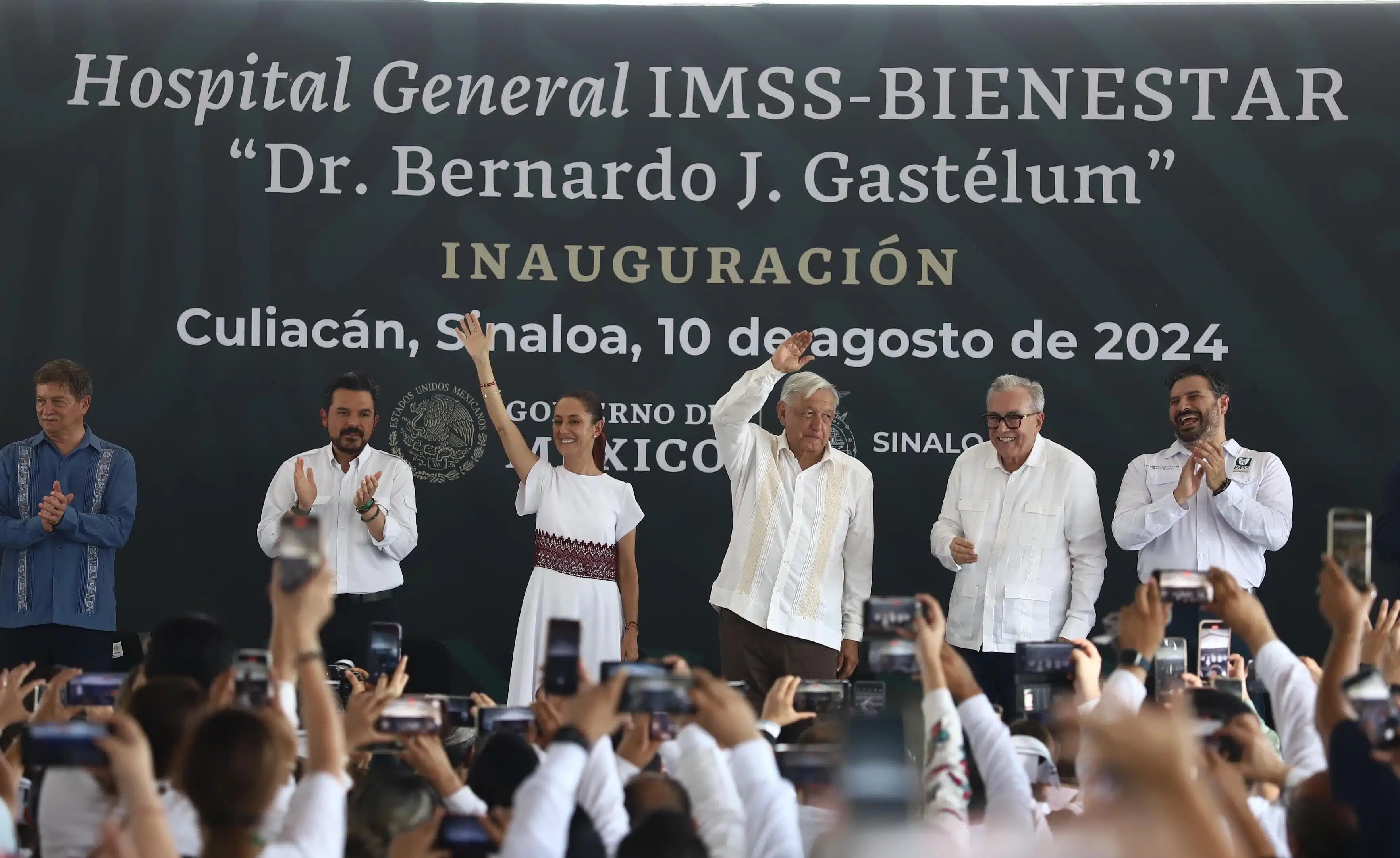 Andrés Manuel López Obrador, Sheinbaum y Rocha inauguran el nuevo Hospital General de Culiacán