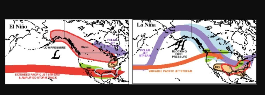 Así se observan activos El Niño y La Niña. NOAA