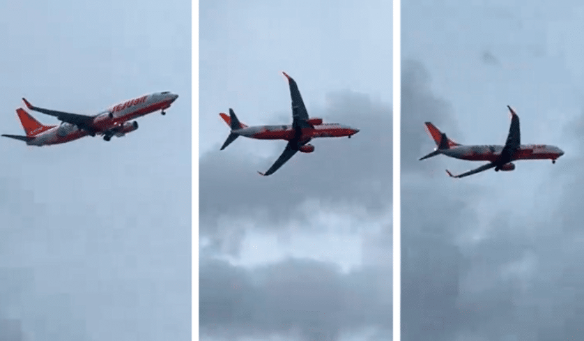 VIDEO: Avión cancela su aterrizaje tras ser sacudido por los vientos del tifón Shanshan en Japón
