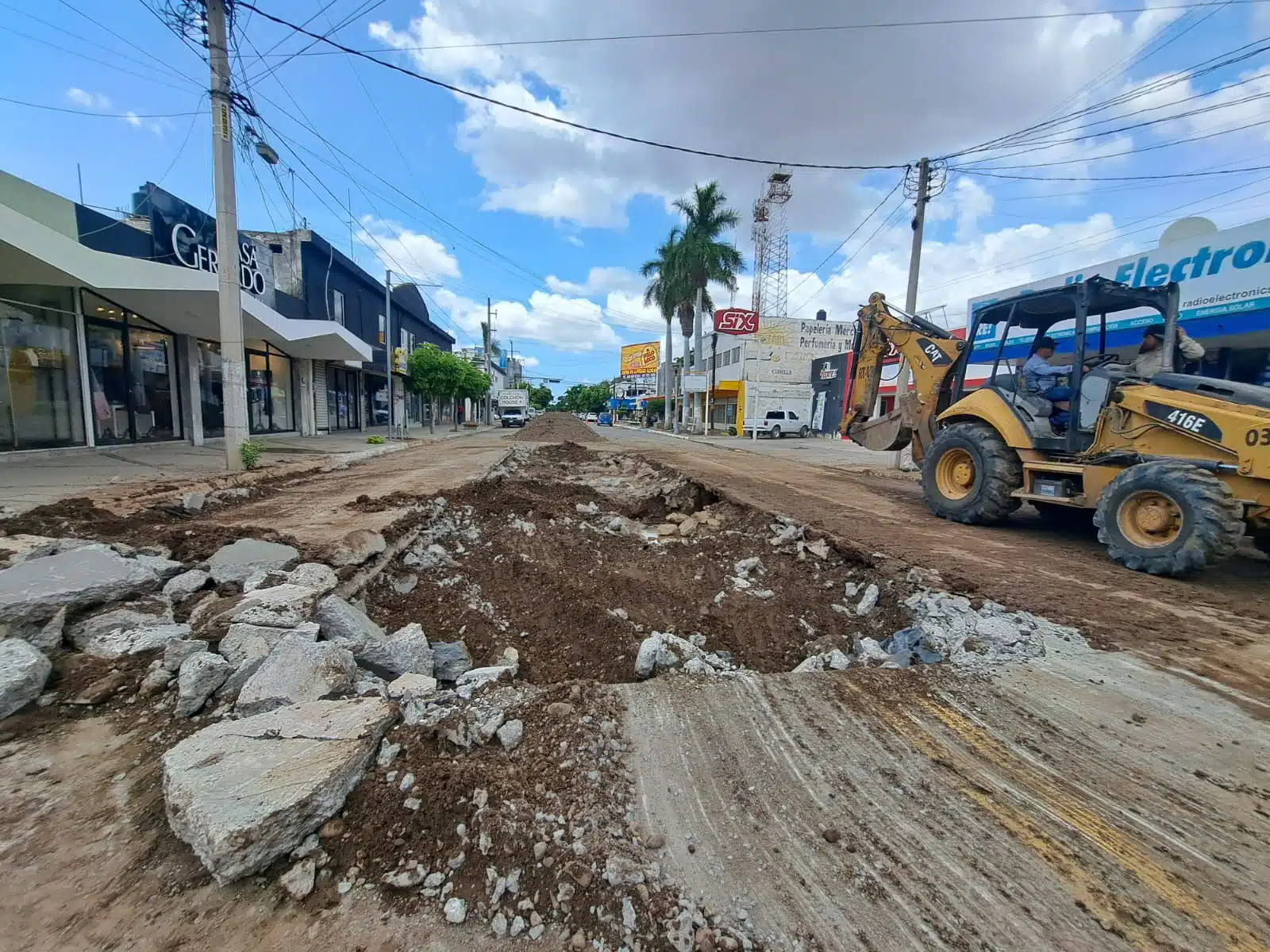 Hundimiento en la calle Cuauhtémoc