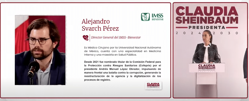 Sheinbaum nombra a Alejandro Svarch como director del IMSS-Bienestar.