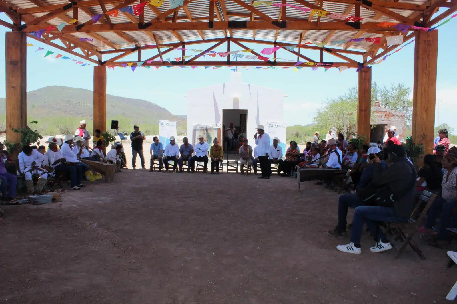 Reconstrucción del centro ceremonial yoreme de El Carricito por parte de Proman GPO