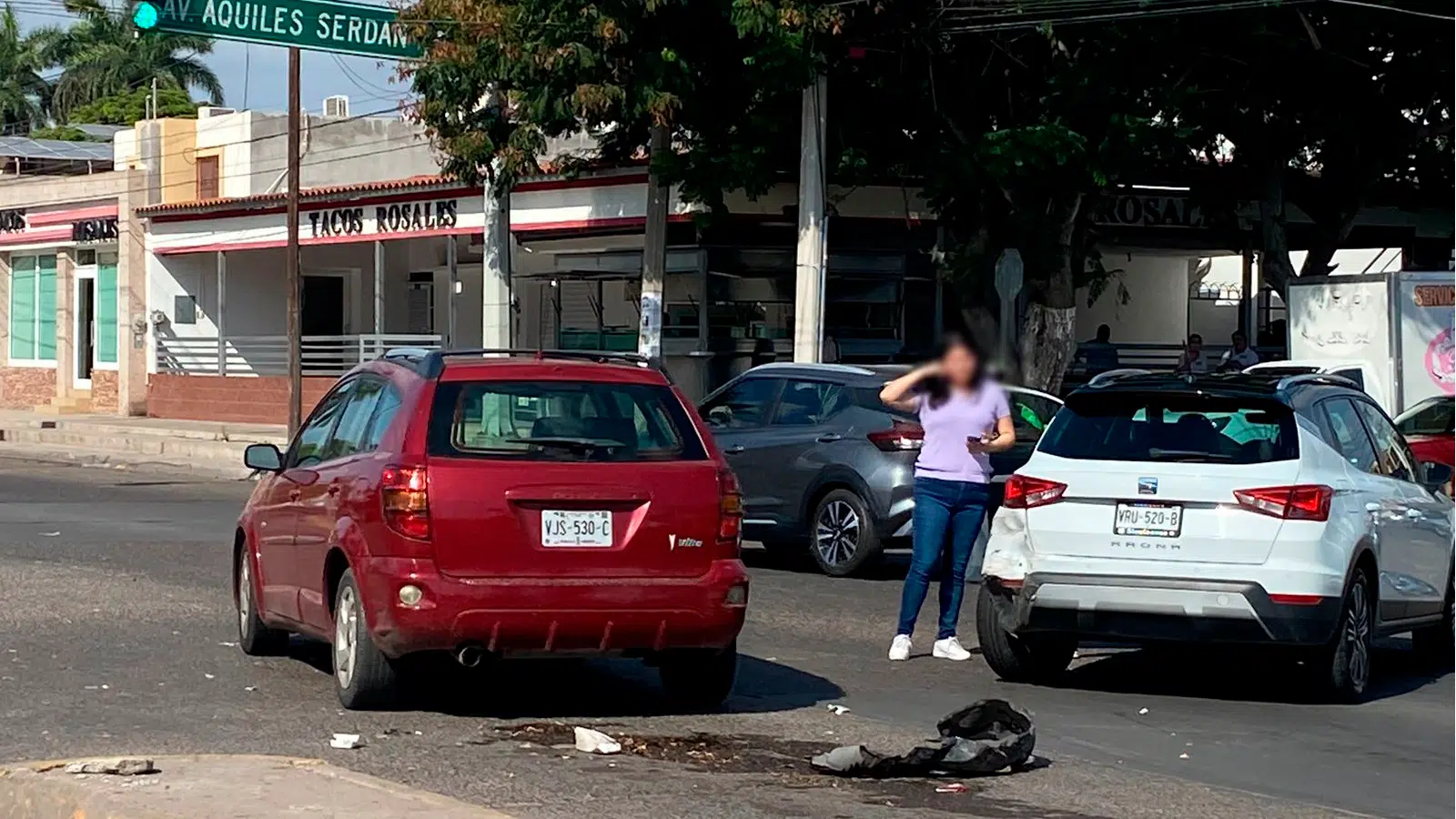 Choque por el bulevar Antonio Rosales en Los Mochis