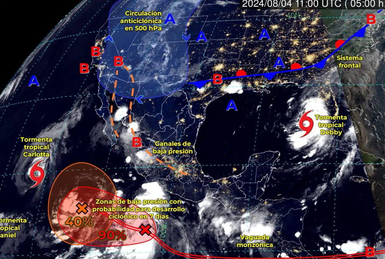 Clima México para este 4 de agosto