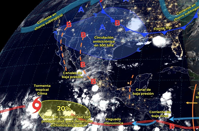 Clima México para este lunes 20 de agosto