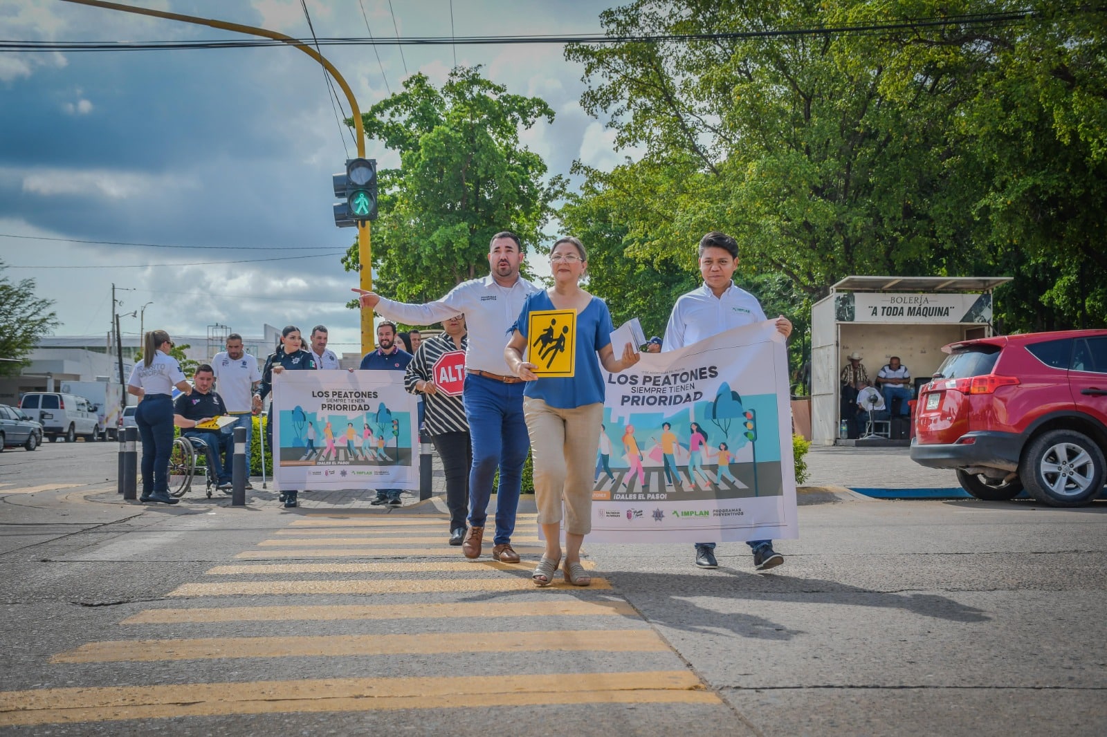 Autoridades crearon conciencia en las calles de Salvador Alvarado por el Día del Peatón