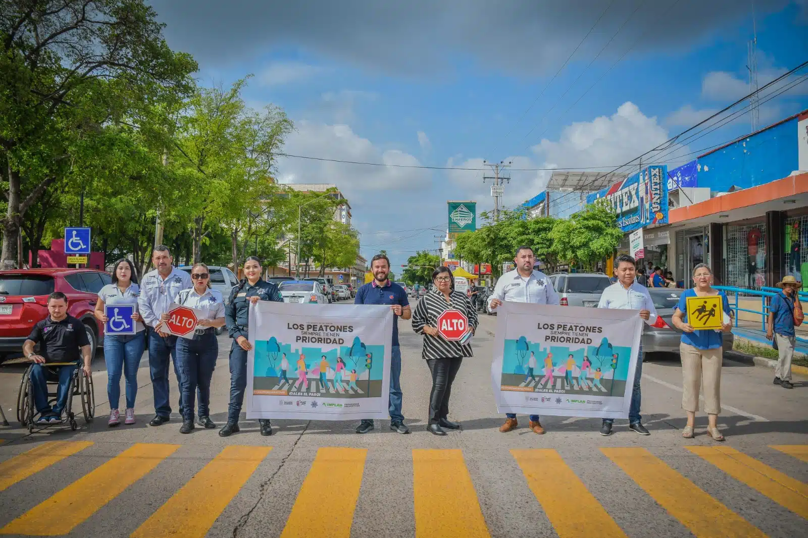 Autoridades crearon conciencia en las calles de Salvador Alvarado por el Día del Peatón