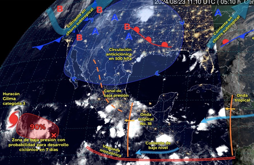Estados de México se preparan ante intenso pronóstico de lluvias