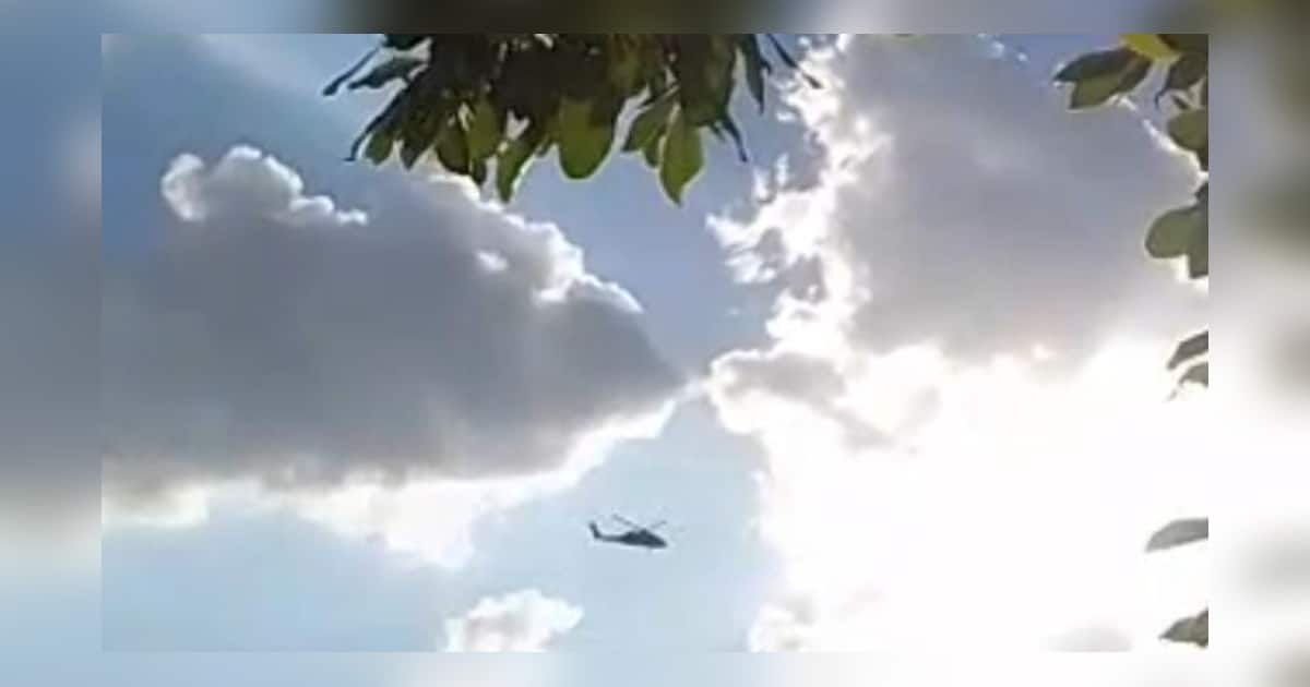 Helicóptero sobrevolando en la ciudad de Culiacán tras los eventos ocurridos este jueves 29 de agosto de 2024