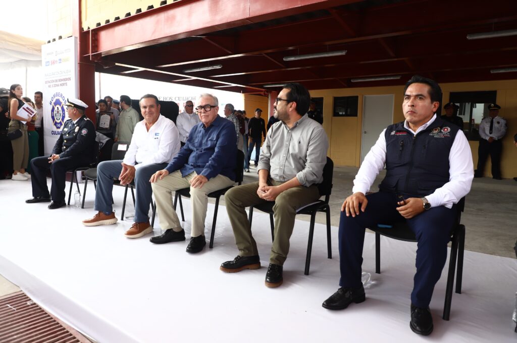 Inauguración de la nueva estación de Bomberos La Conquista, en Culiacán