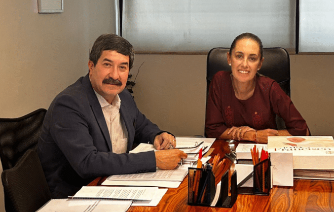 Claudia Sheinbaum expresa su respaldo a Javier Corral: 