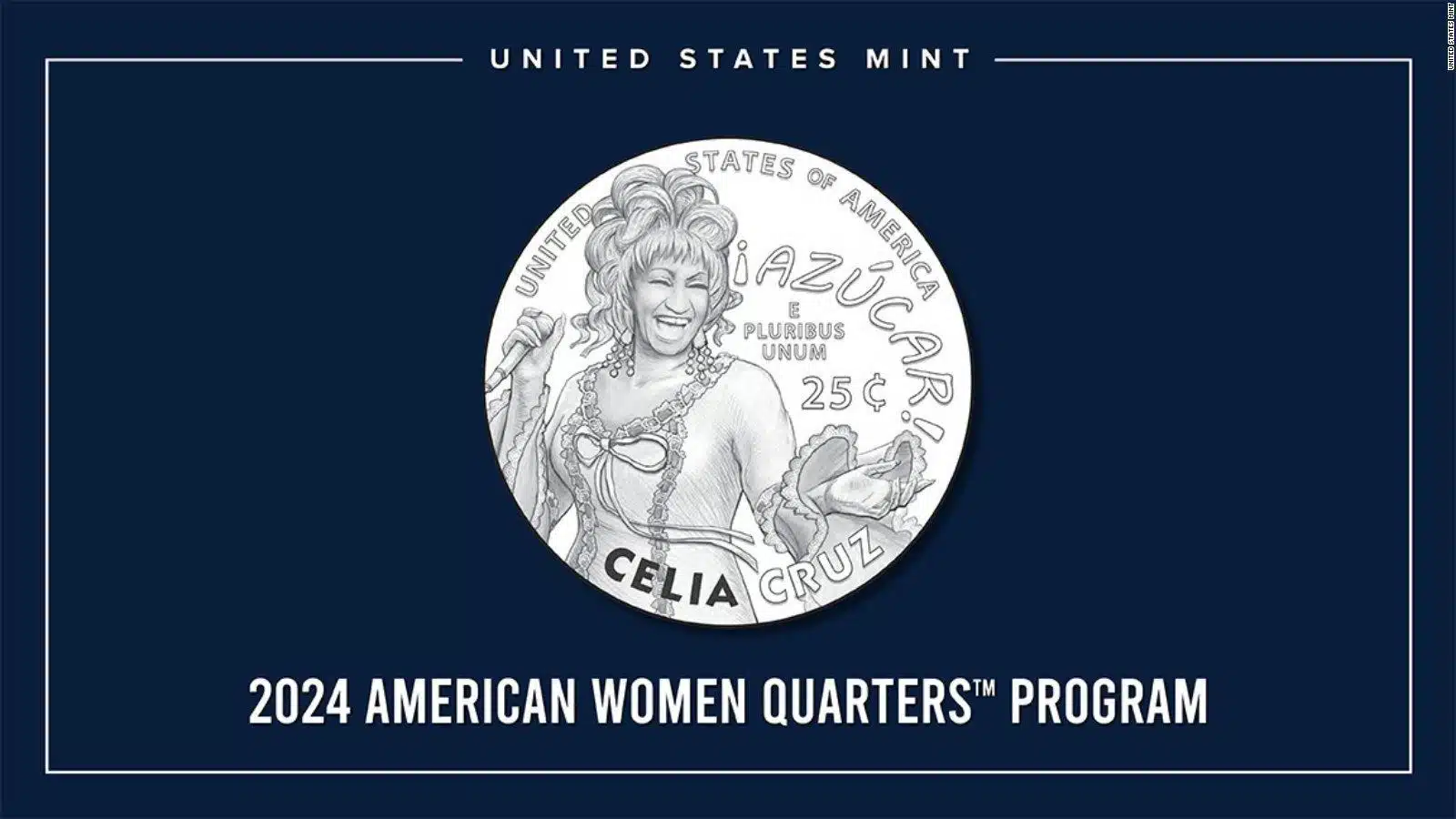 Lanza Estados Unidos moneda en tributo a la cubana Celia Cruz