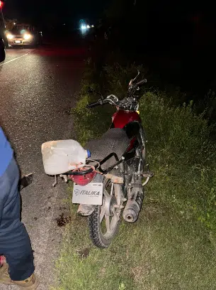 Motociclista lesionado tras chocar contra vaca en la carretera en el Bajío, Mazatlán