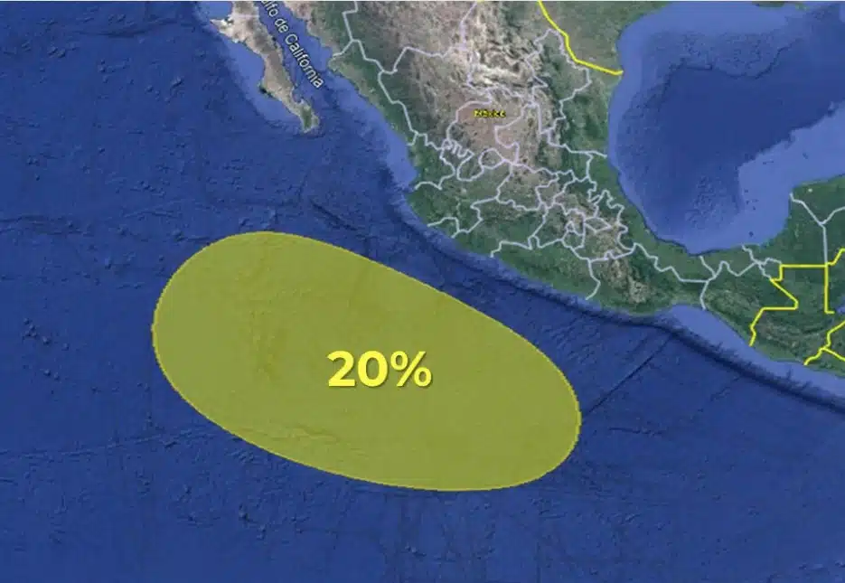 Nueva perturbación tropical para desarrollo ciclónico se marca en el océano Pacífico. SMN