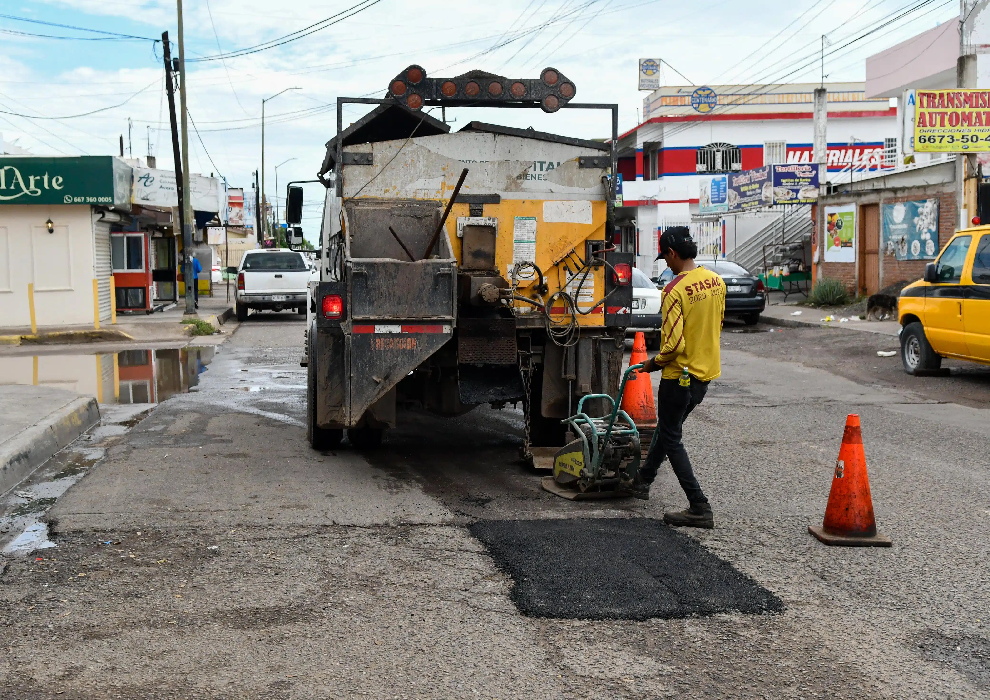 Trabajos realizado por personal de Obras y Servicios Públicos de Culiacán