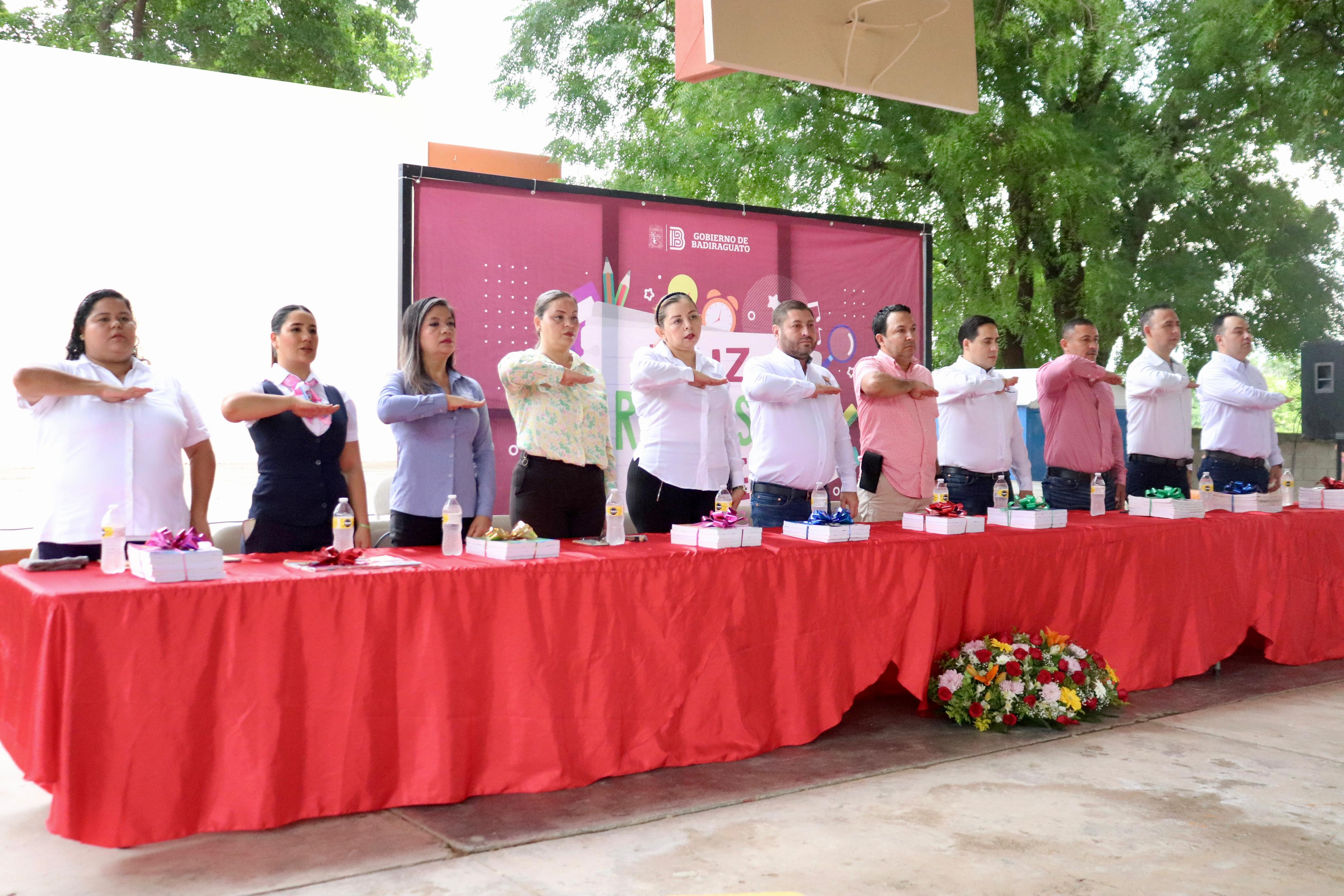 Inicio del ciclo escolar 2024-2025 en la primaria “Natalia de Jesús Payán López”, en Badiraguato