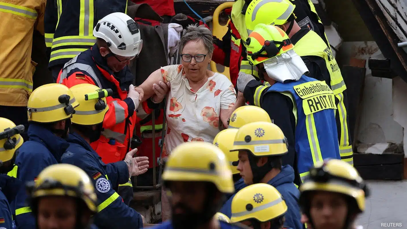 Reportan derrumbe de un hotel en Alemania