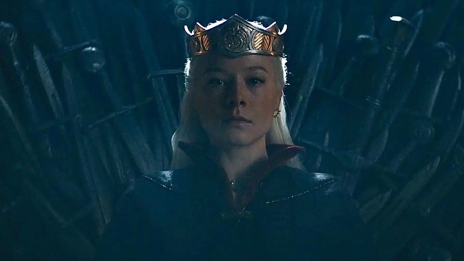 Rhaenyra Targaryen en el trono de hierro