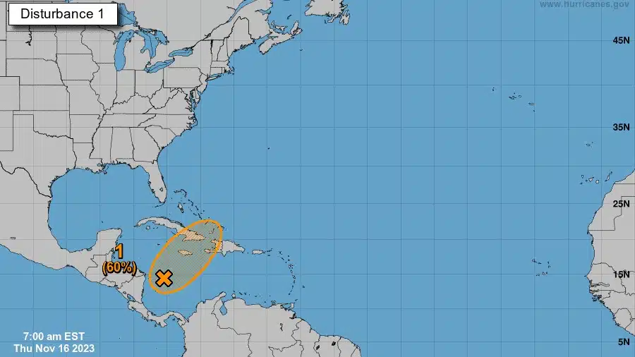 Se forma depresión tropical frente a la costa sur de Cuba